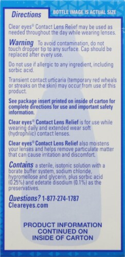 Clear Eyes® Contact Lens Multi Action Relief Eye Drops Perspective: back