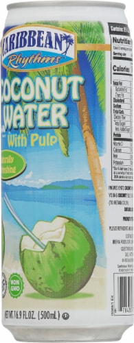 Caribbean Rythms® Coconut Bottled Water Perspective: back