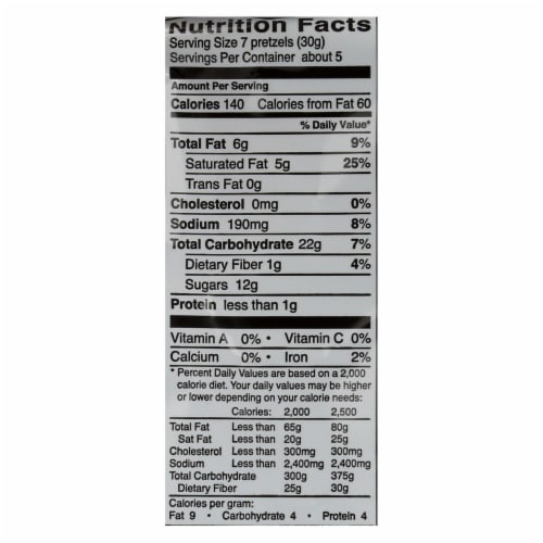 Glutino® Gluten Free Fudge Covered Pretzels Perspective: back