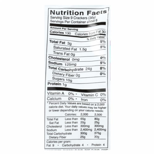 Glutino® Gluten Free Graham Flavored Animal Crackers Perspective: back
