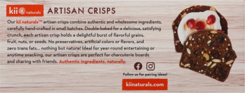 Kii Naturals Artisan Crisps Date & Walnut with Fennel Perspective: back