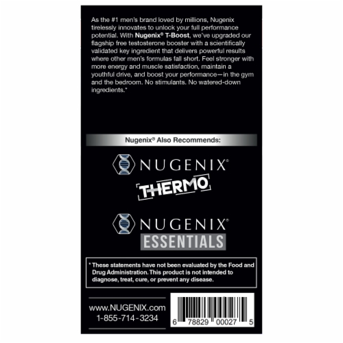 Nugenix® T-Booster Testosterone Supplement Capsules Perspective: back