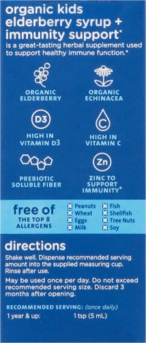 Mommy's Bliss® Organic Elderberry Syrup + Immunity Boost Liquid Perspective: back
