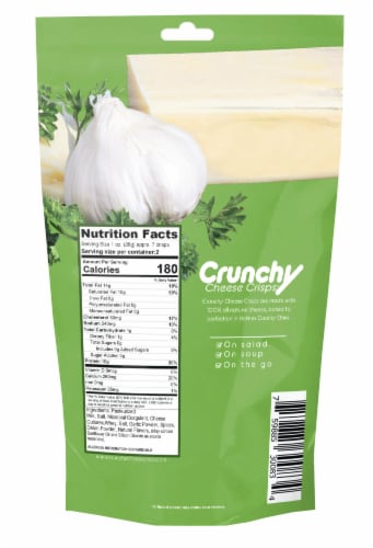 Garlic & Herb Crunchy Cheese Crisps, Made with All Natural Cheese, Keto Friendly,Gluten Free Perspective: back
