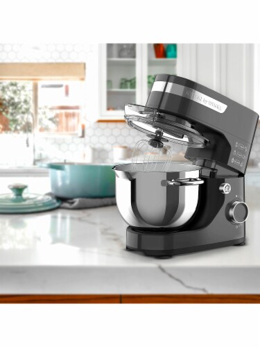 Whall Kinfai Electric Kitchen Stand Mixer Machine with 4.5 Quart Bowl, Black Perspective: back