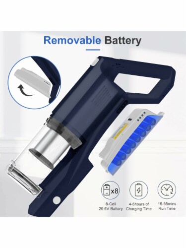 Whall 4 in 1 Foldable 280W Brushless Handheld Cordless Stick Vacuum Perspective: back