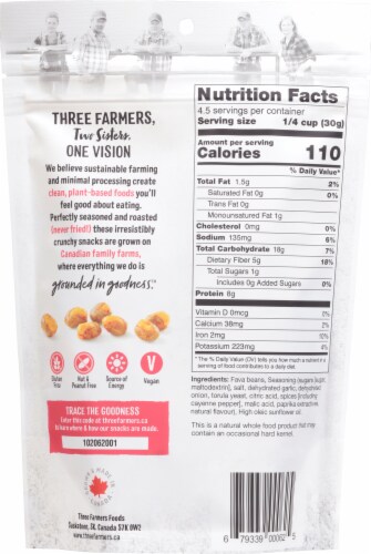 Three Farmers™ Sweet Chili Roasted Fava Beans Nuts Perspective: back