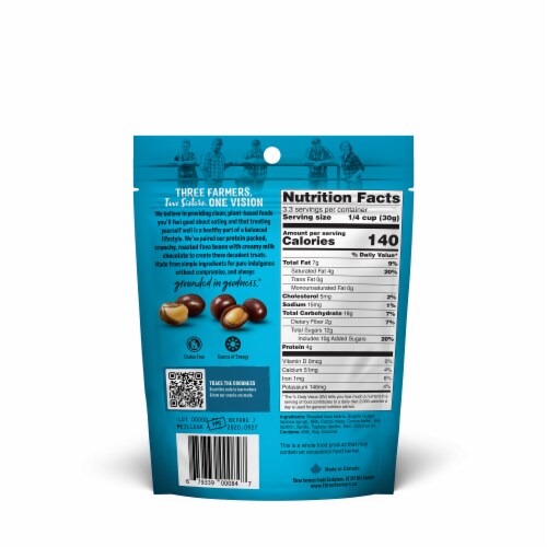 Three Farmers™ Milk Chocolate Fava Beans Perspective: back
