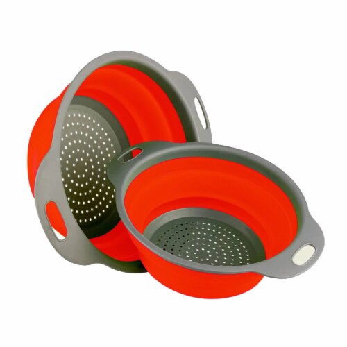 Red store colander strainer