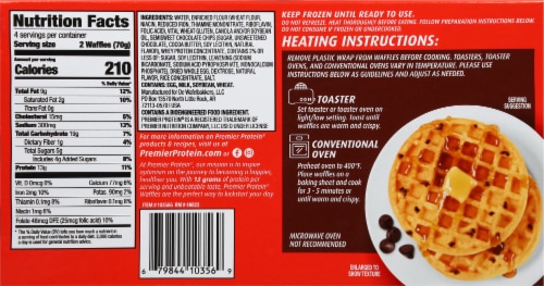 Premier Protein® Frozen Chocolate Chip Protein Waffles Perspective: back
