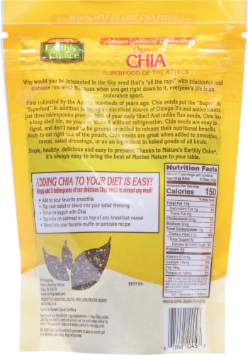 Nature's Earthly Choice™ Organic Chia Seeds Perspective: back