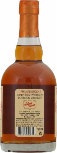 Johnny Drum Private Stock Kentucky Straight Bourbon Whiskey Perspective: back