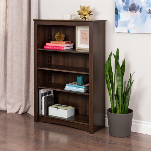 Atlin Designs 48  4 Shelf Bookcase in Espresso Perspective: back