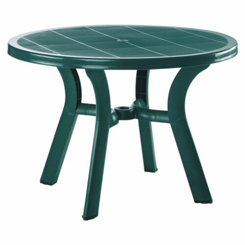 Round resin patio table clearance with umbrella hole