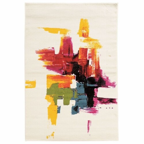 Riverbay Furniture 8' x 10'3  Brush stroke Area Rug Perspective: back