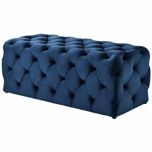 Brika Home Velvet Tufted Bench in Navy Blue 1 Kroger