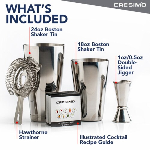 Boston Cocktail Shaker 4 Piece Set, Set Kroger