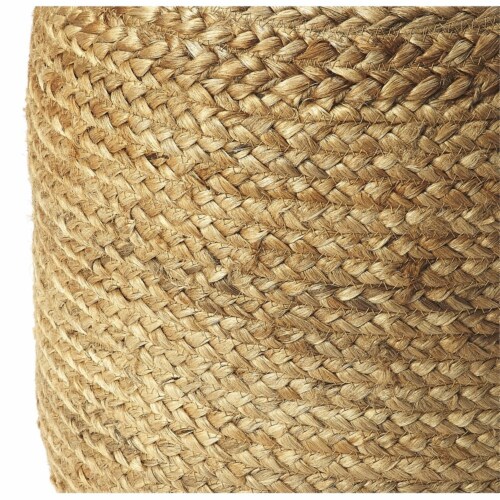 Beaumont Lane Comfort Seating Jute Pouffe in Brown Perspective: back