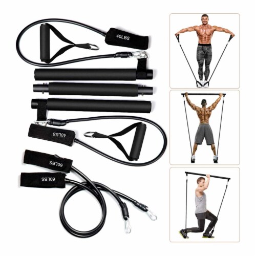  Portable Pilates Bar Kit with Resistance Bands