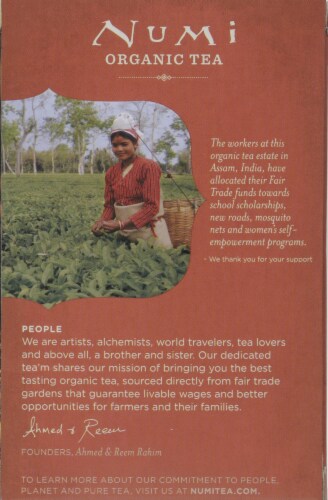Numi Organic Golden Chai Tea Perspective: back