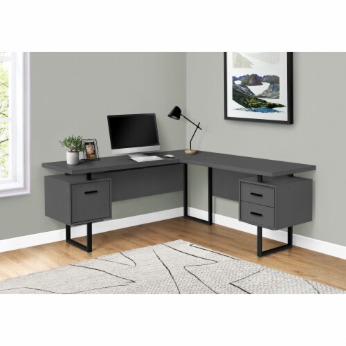 Right Set up Storage Drawers 70 l L Shape Work Laptop Metal