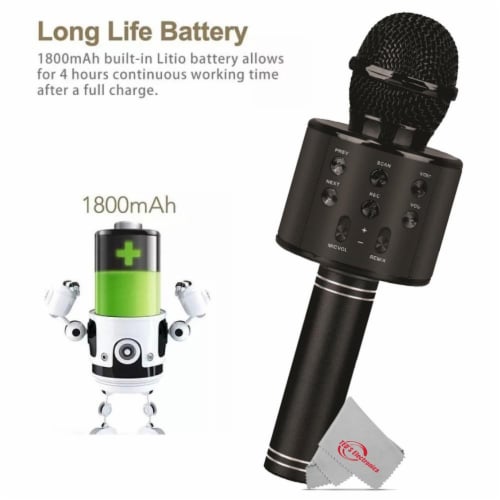 Vivitar Bluetooth® Karaoke Microphone, Black 