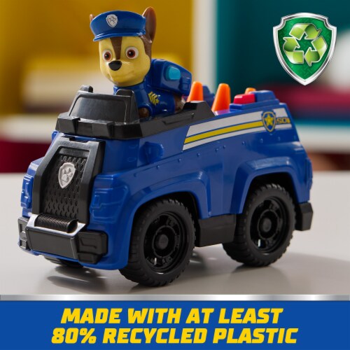Paw Patrol™ Chase's Patrol Cruiser Toy Car with Collectible Action Figure Perspective: back
