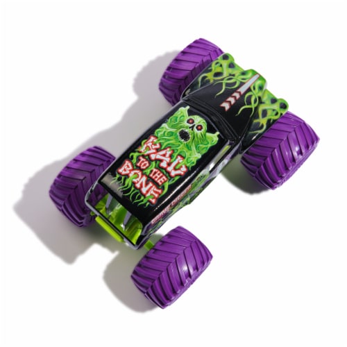 Monster Jam Official Grave Digger Monster Truck Collector 1:24 Scale Die-Cast Vehicle Toy Perspective: back