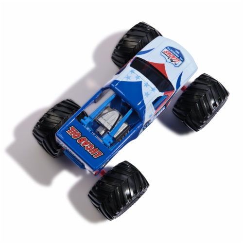 Monster Jam Official Lucas Stabilizer Monster Truck Collector 1:24 Scale Die-Cast Vehicle Toy Perspective: back