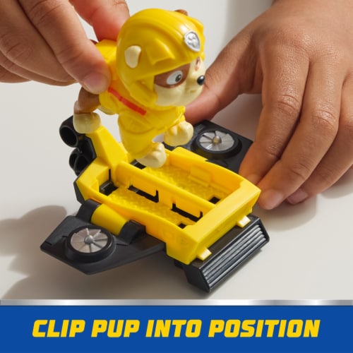 Paw Patrol Action Pups Rubble Action Figure & Hoverboard Airplane Toy with Foldable WIngs Perspective: back