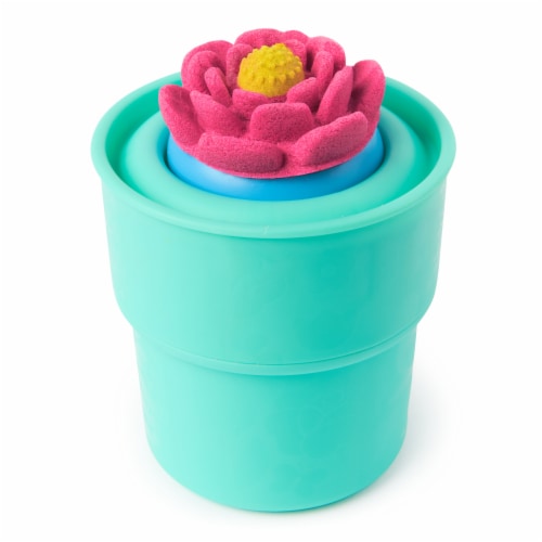 Kinetic Sand™ SquisgBlossom™ Blooming Flower with Neon Yellow & Pink Play Sand Perspective: back