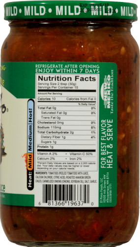El Pinto Mild Green Chile Sauce Perspective: back