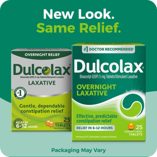 Dulcolax Stimulant Laxative Overnight Relief Tablets Bisacodyl Perspective: back