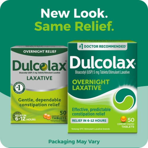 Dulcolax Stimulant Laxative Tablets With 5 mg Bisacodyl for Effective & Gentle Constipation Relief Perspective: back