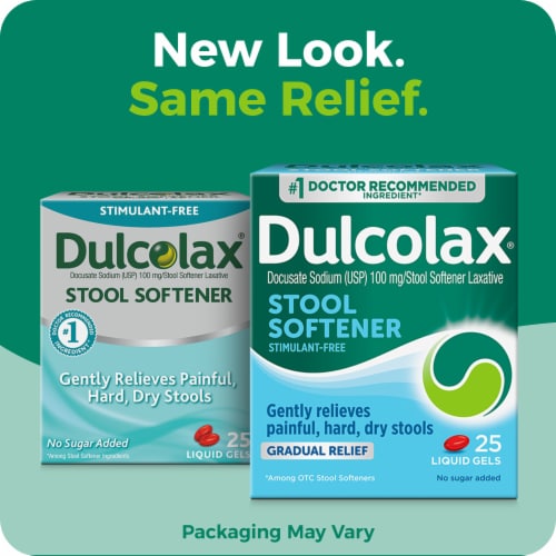 Dulcolax Liquid Gels Gentle Relief Stool Softener Perspective: back