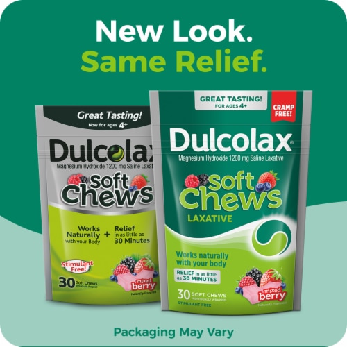 Dulcolax Soft Chews Mixed Berry Laxative Perspective: back