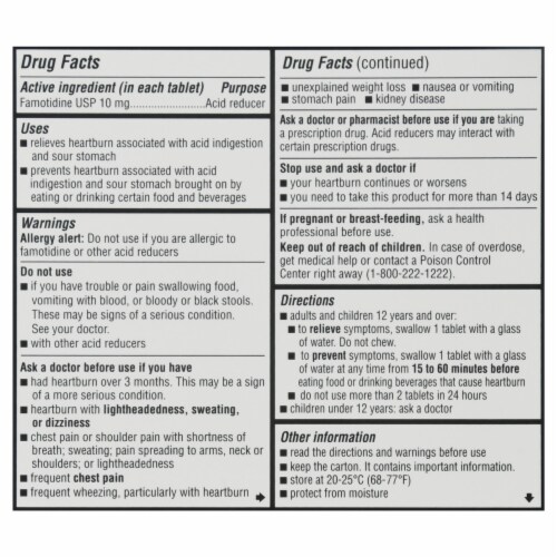 Zantac 360™ Acid Reducer Tablets Perspective: back