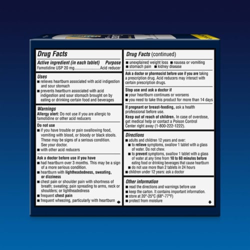 Zantac 360 Maximum Strength Tablets Perspective: back