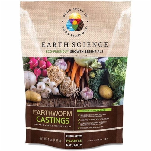 Earth Science 4 Lb. Earth Worm Castings Soil Conditioner 12130-6 Perspective: back