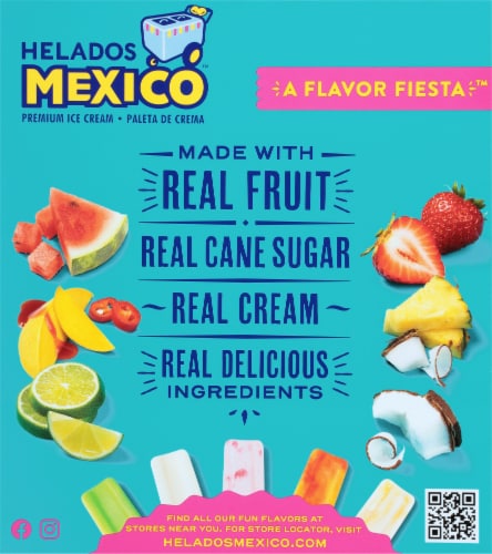 Helados Mexico Strawberry Ice Cream Bars Perspective: back