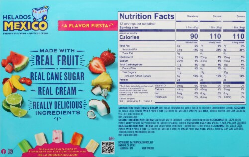 Helados Mexico™ Chocolate Dipped Variety Pack Mini Ice Cream Bars Perspective: back
