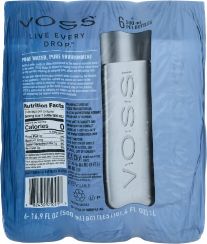 Voss® Artisian Bottled Water Perspective: back