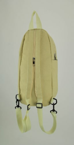Sleepyville Critters Beige Canvas Peeking Penguin Backpack or Sling Bag Small Perspective: back