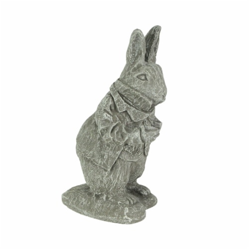 Zeckos - Alice in Wonderland White Rabbit Light Gray Finish Zeckos - Alice in Wonderland White Rabbit Light Gray Finish