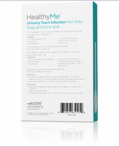 HealthyMe® Urinary Tract Infection Test Strips Perspective: back