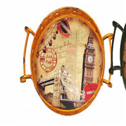 Benzara ETD-EN111754 4 x 19 x 19 in. Charming 3 Piece Tray with Handle Perspective: back