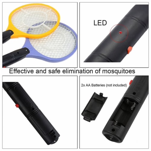 As Seen On TV Handheld Mosquito Zapper Racket in Various Colors Perspective: back