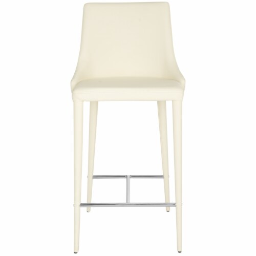 SAFAVIEH Summerset Counter Stool Set of 2 Butter Cream 17.3