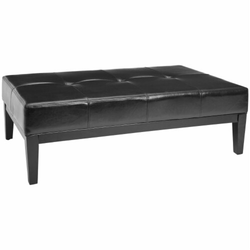 SAFAVIEH Fulton Rectangular Cocktail Ottoman Black 19.6 x 24.2 x 39.8 W Smith s Food and Drug