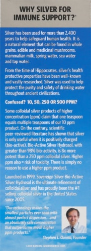 Sovereign Silver® Bio-Active Silver Hydrosol™ Daily+ Immune Support Perspective: back